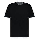 Brunello Cucinelli Double Crew Neck T-Shirt Black & Grey - Boinclo ltd - Outlet Sale Under Retail