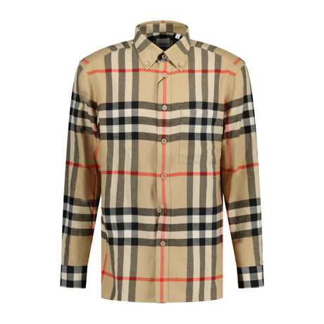 Burberry 'Castland'' Check Flannel Shirt Beige - Boinclo ltd - Outlet Sale Under Retail