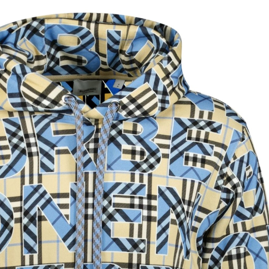 Burberry Check Logo Print Cotton Sweatshirt Yellow & Blue - Boinclo ltd - Outlet Sale Under Retail