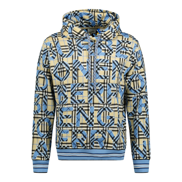 Burberry Check Logo Print Cotton Sweatshirt Yellow & Blue - Boinclo ltd - Outlet Sale Under Retail