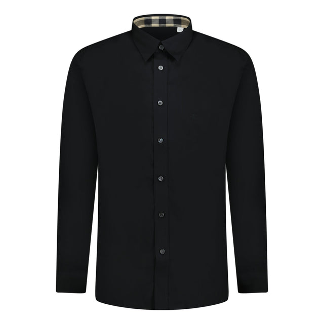 Burberry Classic Check Neck Cambridge Shirt Black - Boinclo ltd - Outlet Sale Under Retail