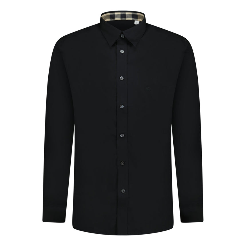 Burberry Classic Check Neck Cambridge Shirt Black - Boinclo ltd - Outlet Sale Under Retail