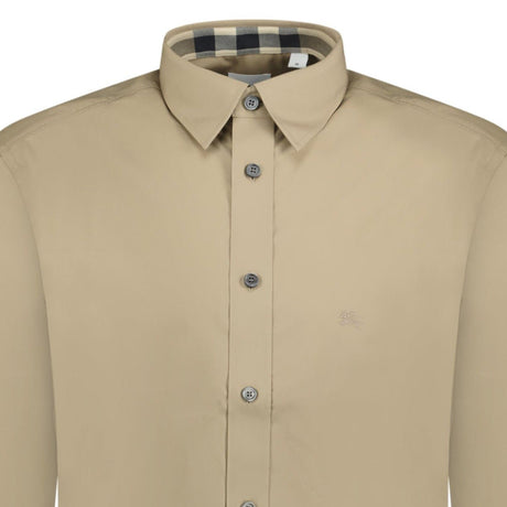 Burberry Classic Check Neck Cambridge Shirt Camel - Boinclo ltd - Outlet Sale Under Retail