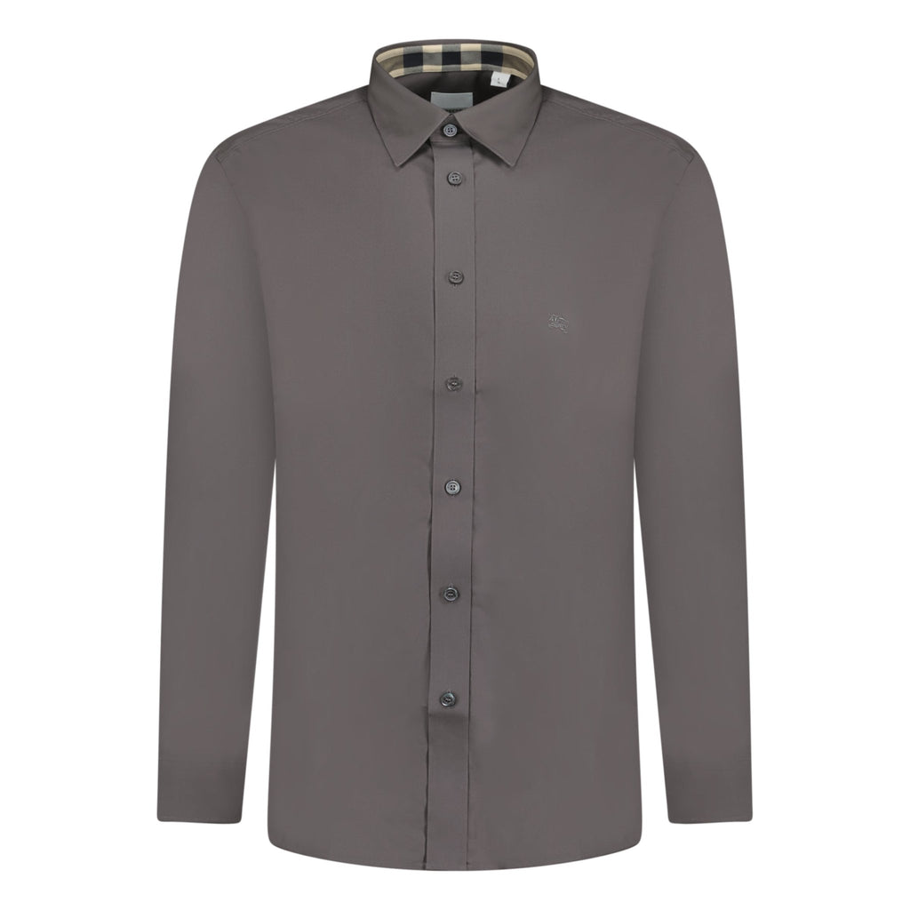 Burberry Classic Check Neck Cambridge Shirt Grey - Boinclo ltd - Outlet Sale Under Retail