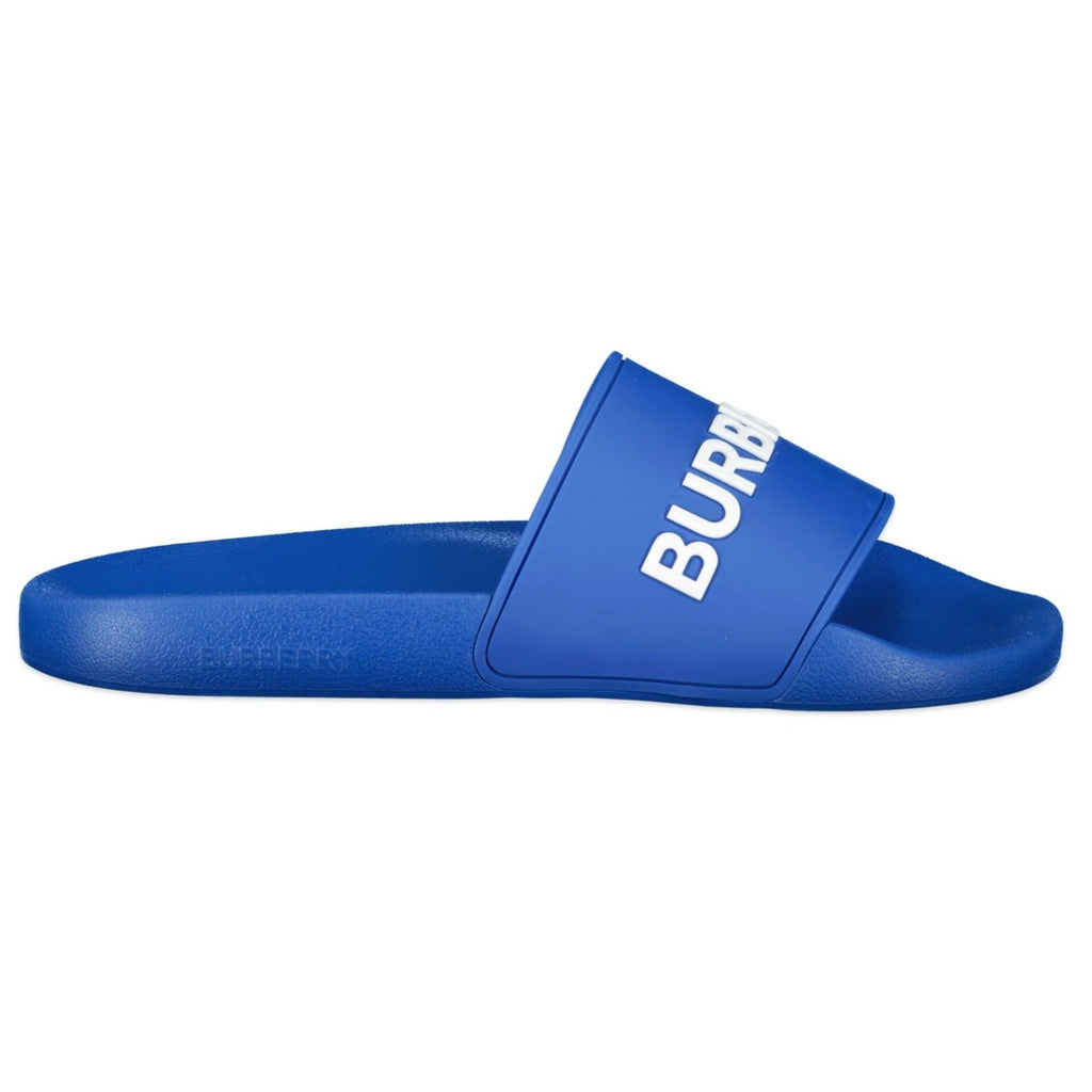 Burberry Logo Tech Furley Sliders Royal Blue - Boinclo ltd - Outlet Sale Under Retail