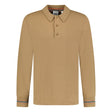 Burberry 'Pace' Long Sleeved Wool Polo-Shirt Camel - Boinclo ltd - Outlet Sale Under Retail
