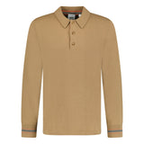 Burberry 'Pace' Long Sleeved Wool Polo-Shirt Camel - Boinclo ltd - Outlet Sale Under Retail