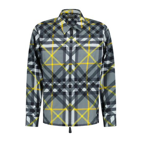 Burberry 'Whincup' Zip-Up Check Overshirt Yellow & Grey - Boinclo ltd - Outlet Sale Under Retail