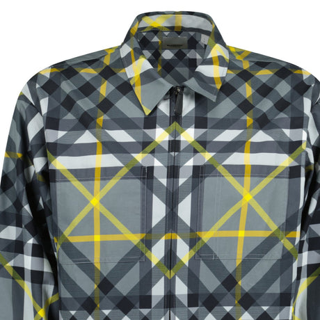 Burberry 'Whincup' Zip-Up Check Overshirt Yellow & Grey - Boinclo ltd - Outlet Sale Under Retail