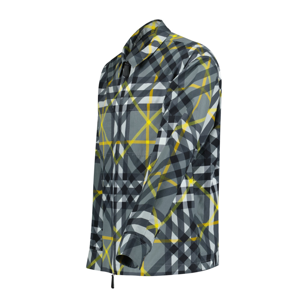 Burberry 'Whincup' Zip-Up Check Overshirt Yellow & Grey - Boinclo ltd - Outlet Sale Under Retail