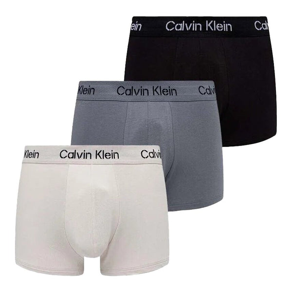 Calvin Klein Stencil Logo Cotton Stretch Boxers Black,Grey,Beige (3 Pack), Boinclo ltd
