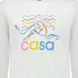 Casablanca 'Beach Tennis' Print Sweatshirt White - Boinclo ltd - Outlet Sale Under Retail