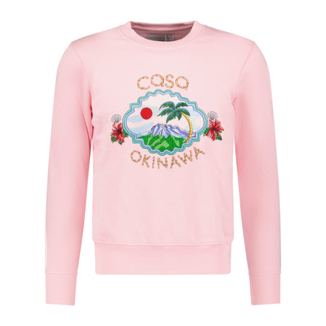 (Womens) Casablanca 'Okinawa' Embodied Graphic Sweatshirt Pink - Boinclo ltd - Outlet Sale Under Retail