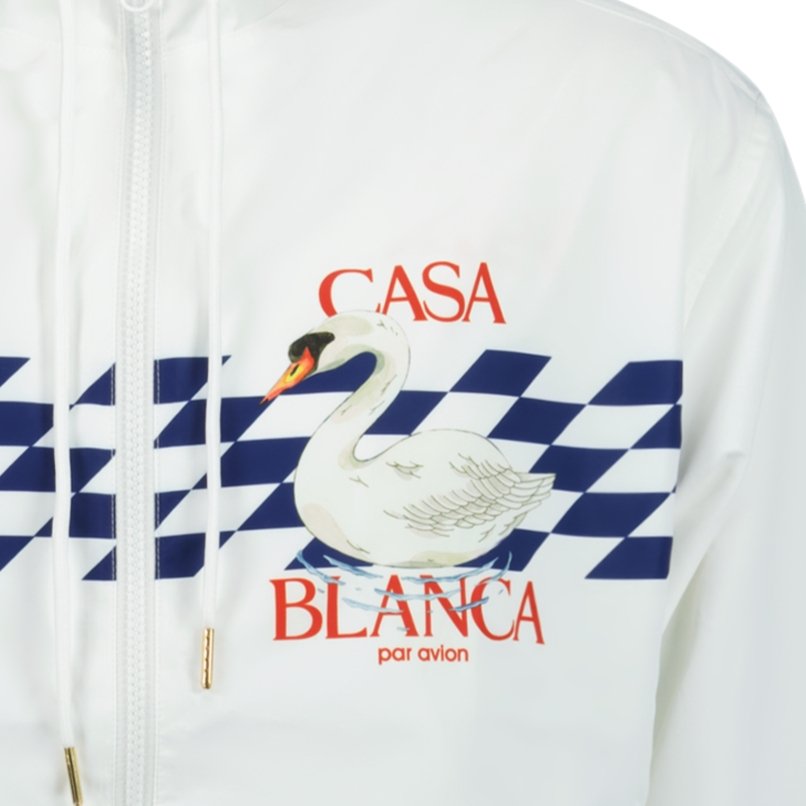 Casablanca Par Avion Shell Suit Track Jacket White - Outlet