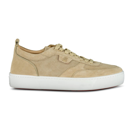 Christian Louboutin HAPPY RUI SUEDE LOW TOP TRAINERS BEIGE - Boinclo ltd - Outlet Sale Under Retail