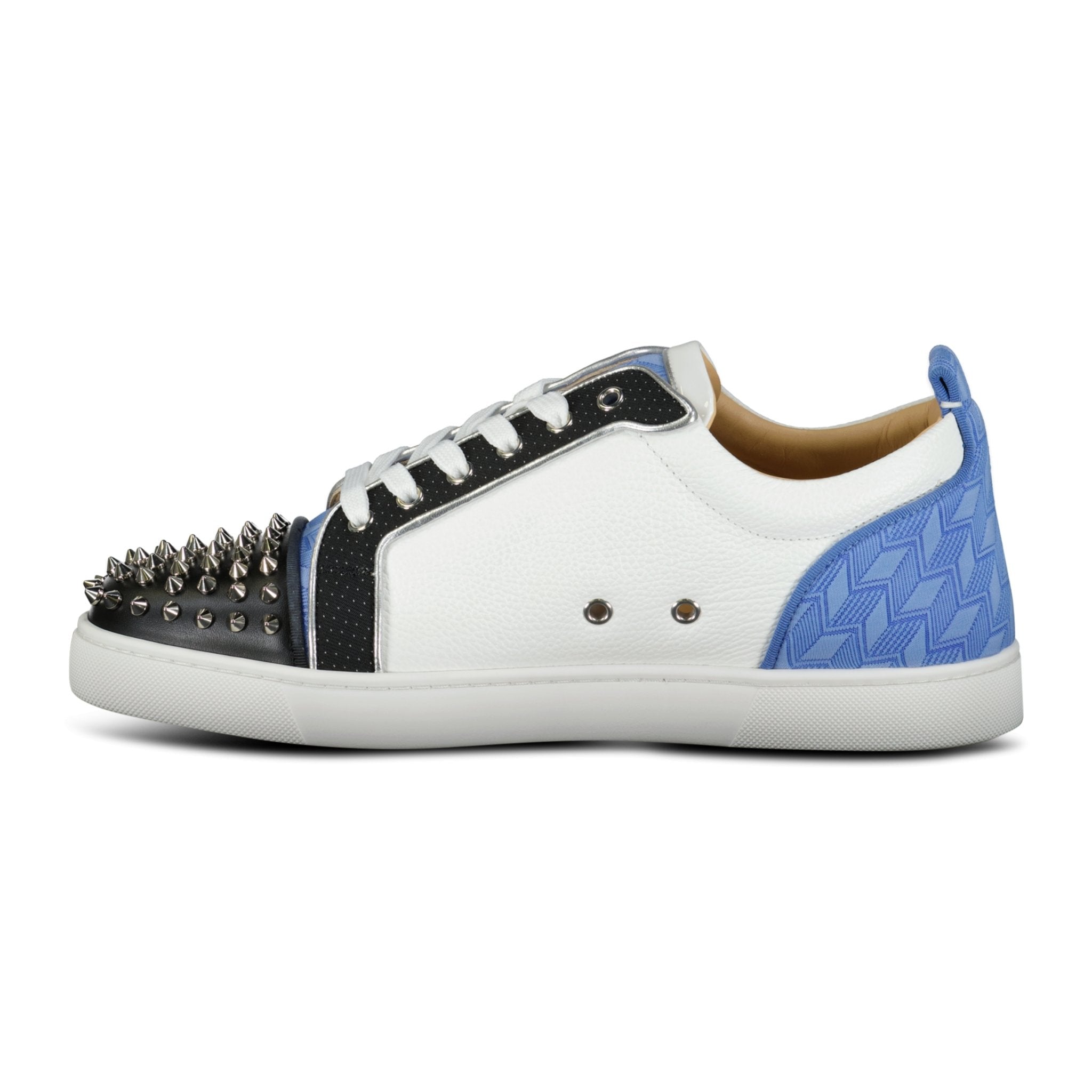 Christian Louboutin Blue Louis Junior Spikes Orlato Low-Top Sneakers