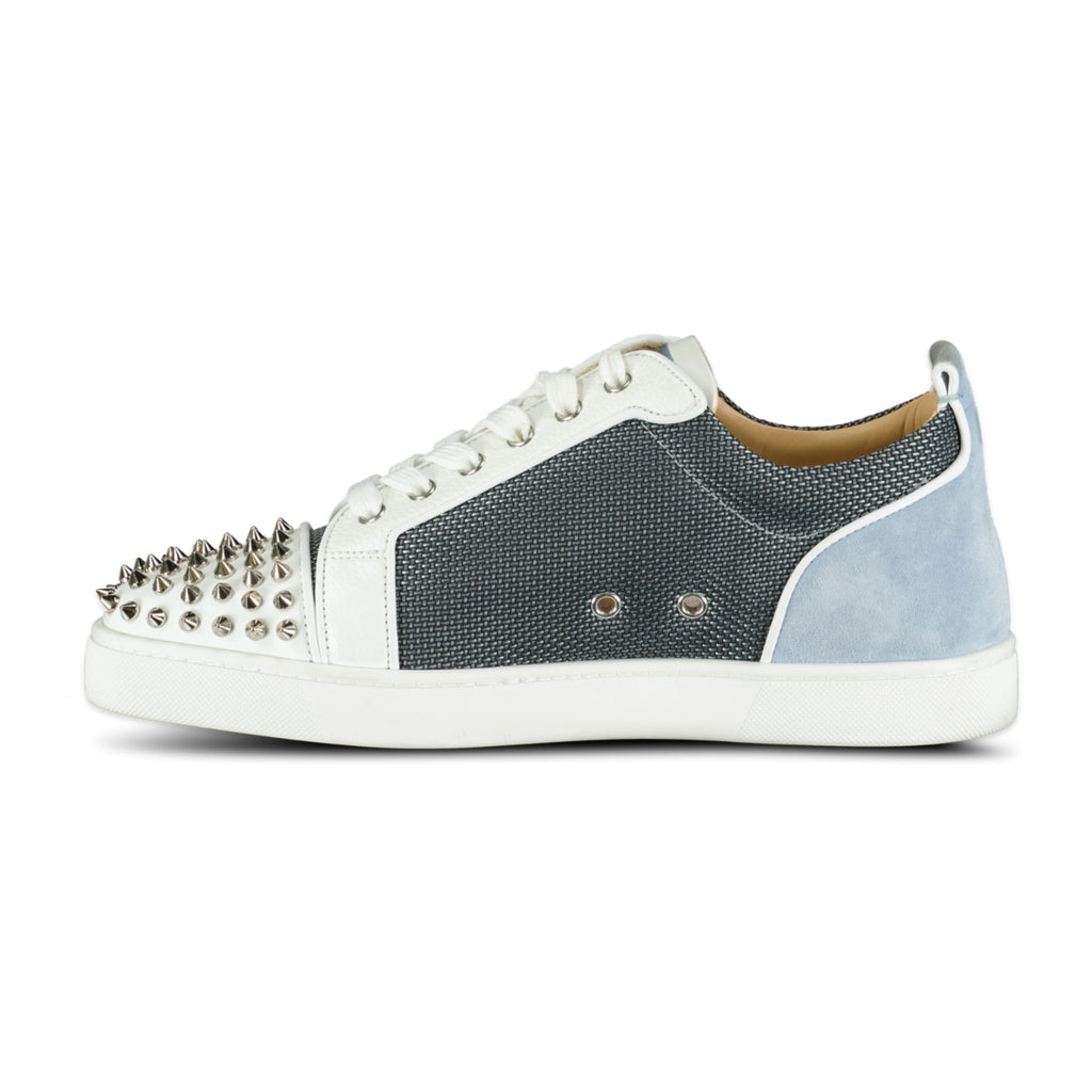 Christian Louboutin Spikes Orlato Sneakers White & Light Blue - Boinclo ltd - Outlet Sale Under Retail