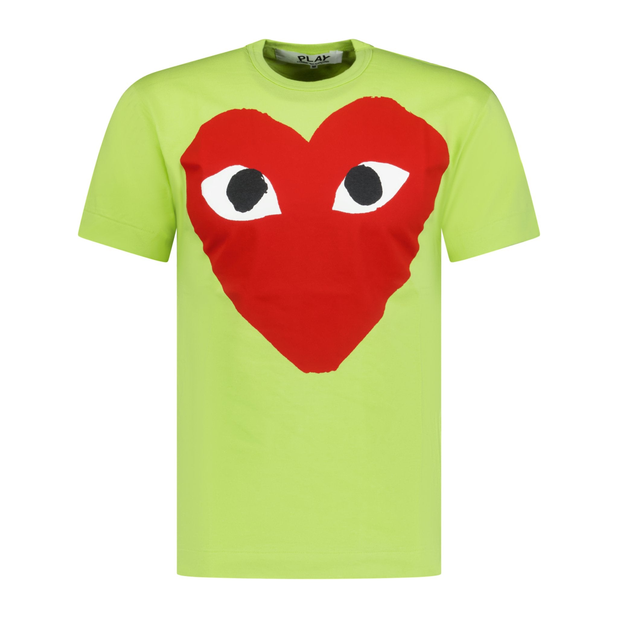Comme Des Garcons Play Big Print Heart T-Shirt Green Outlet Sale