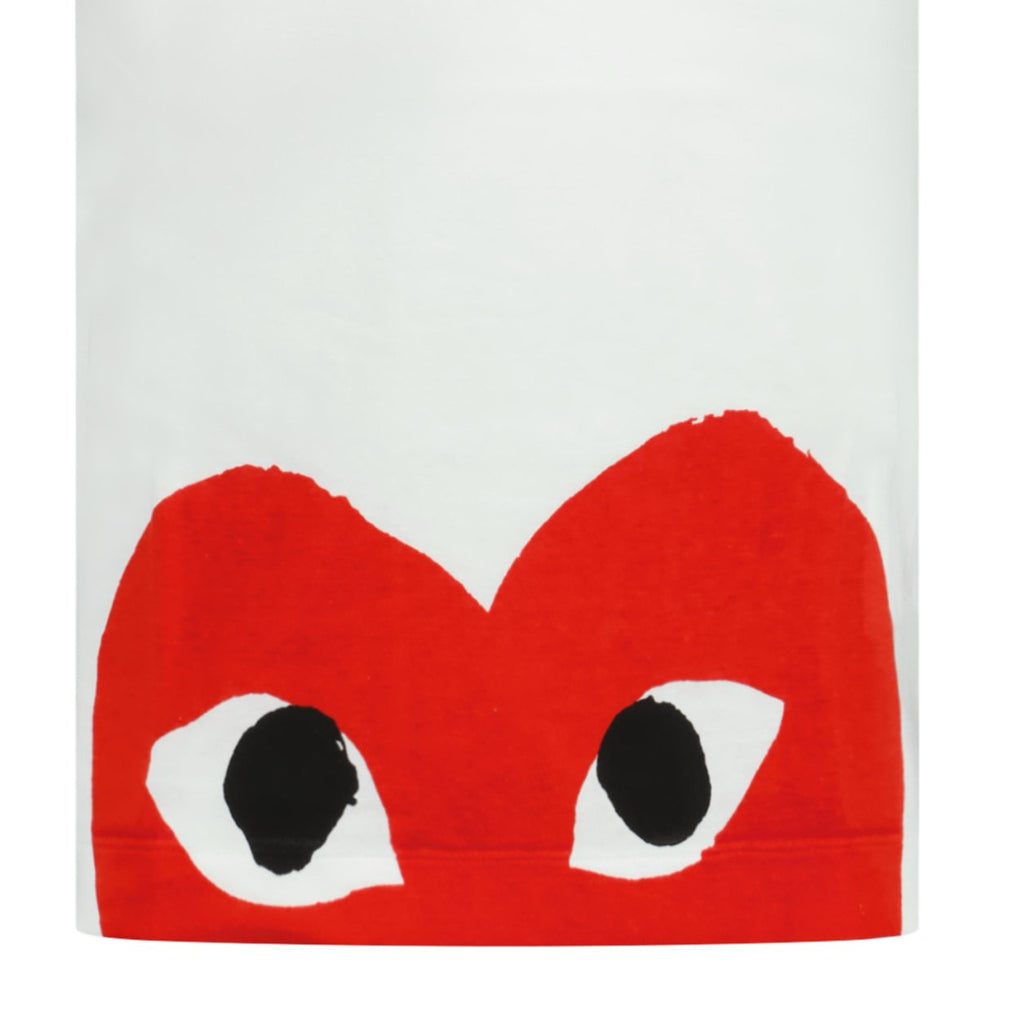 Comme Des Garcons Big Print Red Heart T-Shirt White - Boinclo ltd - Outlet Sale Under Retail