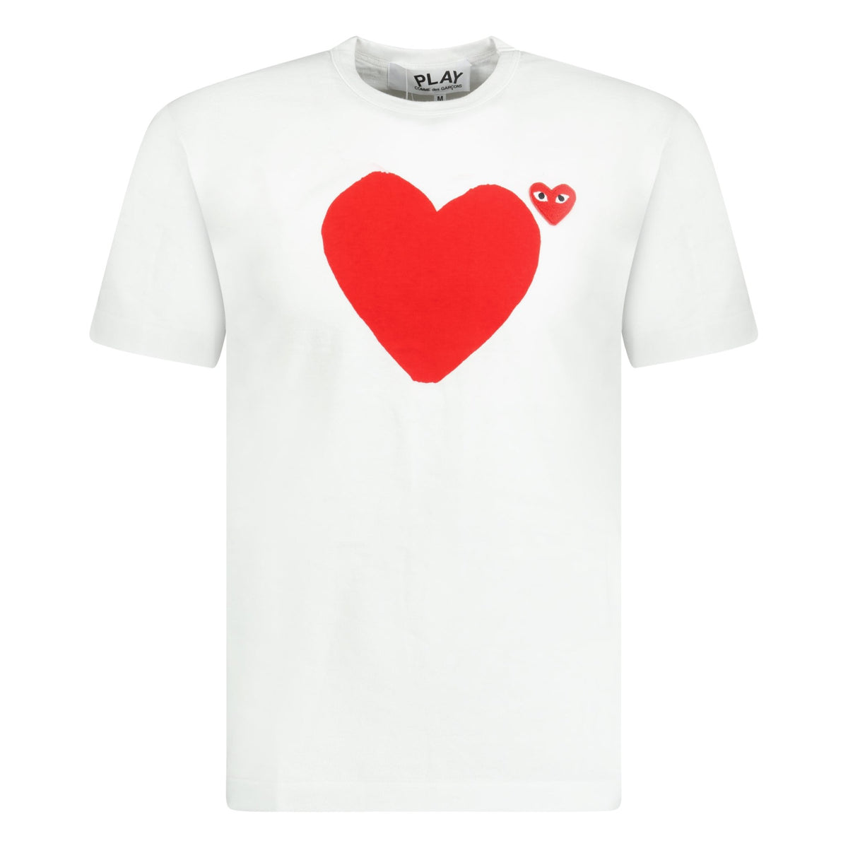 Comme Des Garcons Red Heart Logo T-Shirt White | Boinclo ltd | Outlet Sale