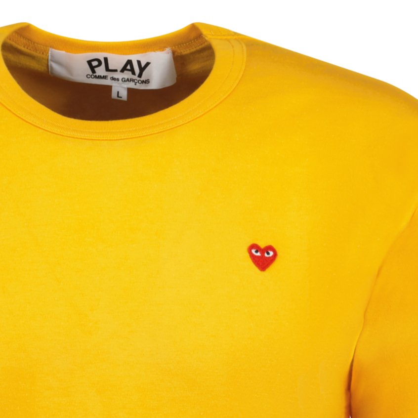 Comme Des Garcons Small Stitch Heart T-Shirt Orange - Boinclo ltd - Outlet Sale Under Retail