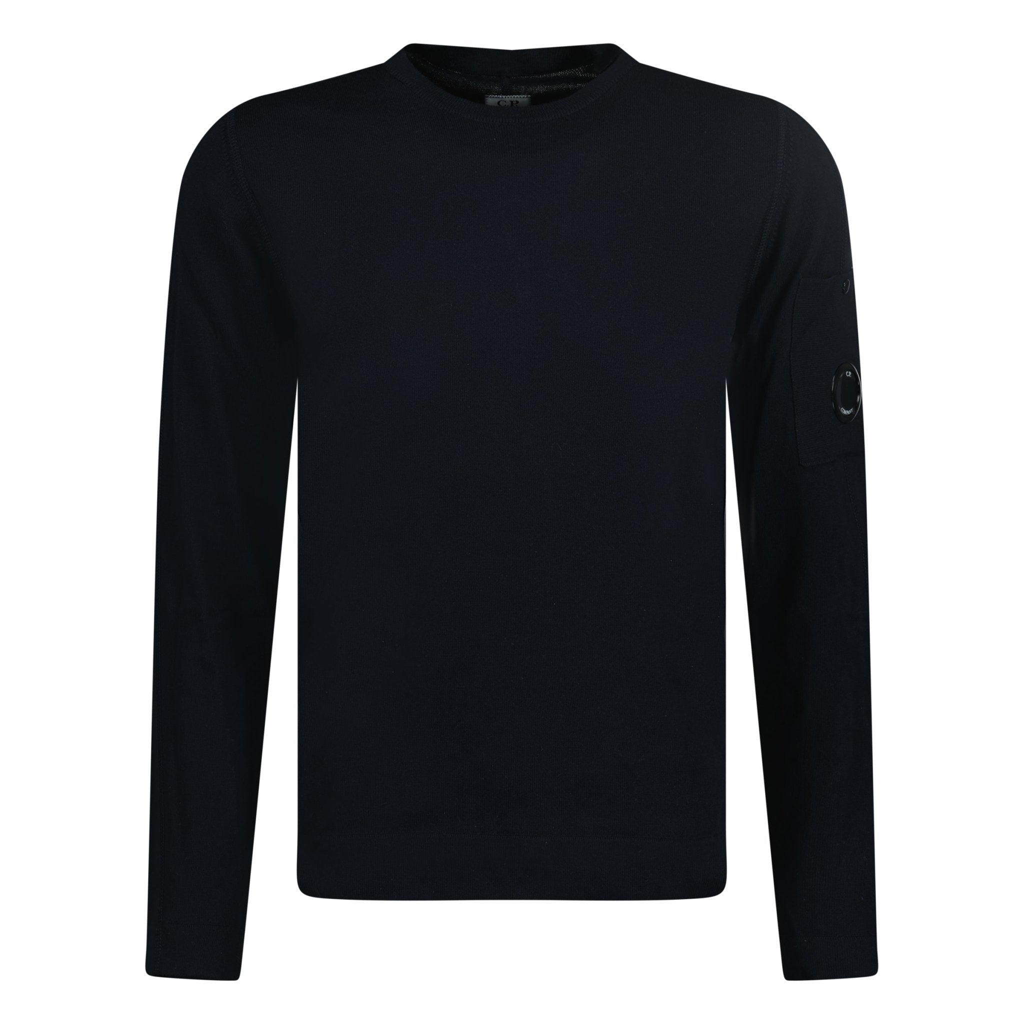 CP Company Arm Lens Thin Knitted Sweatshirt Navy