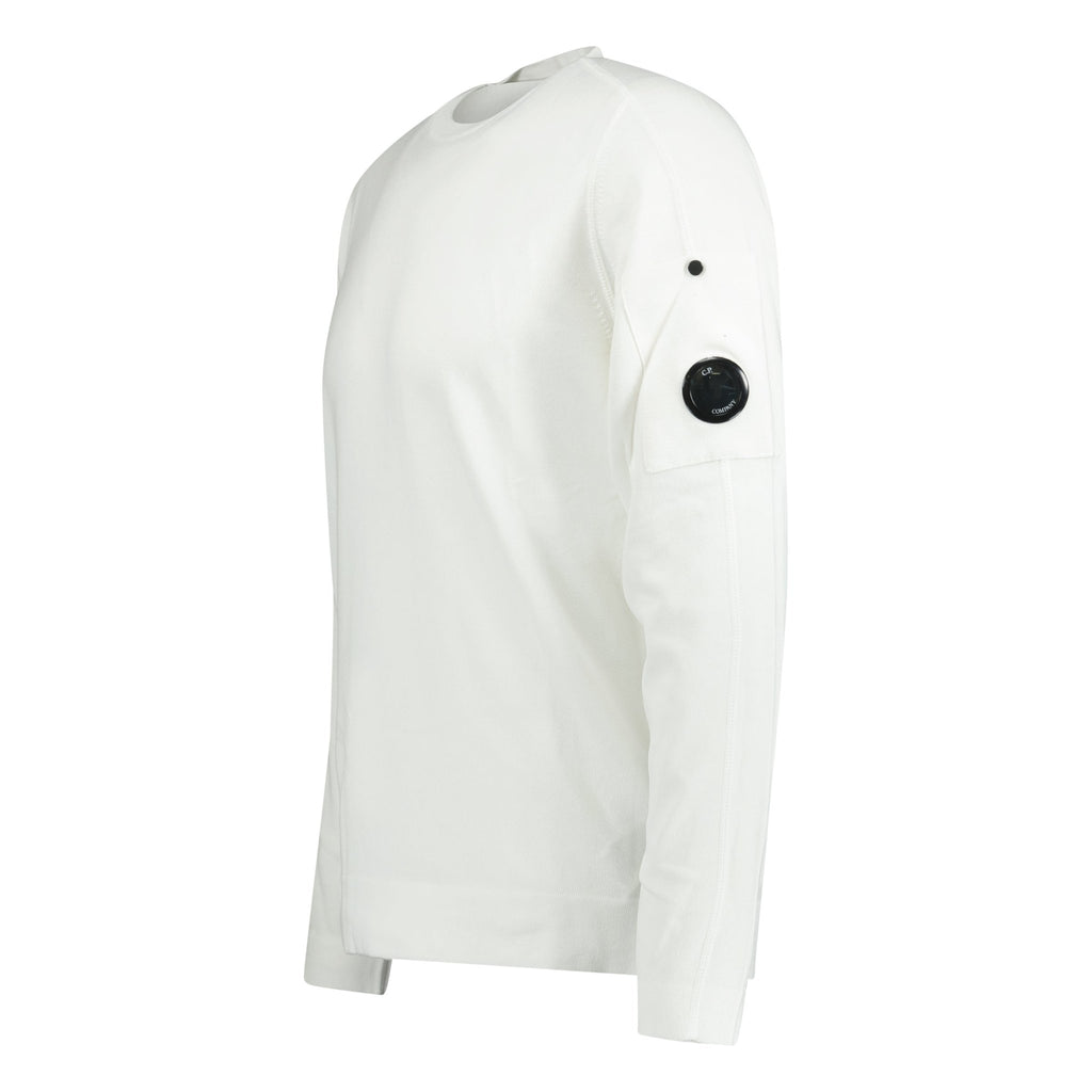CP Company Arm Lens Thin Knitted Sweatshirt white - Boinclo ltd - Outlet Sale Under Retail