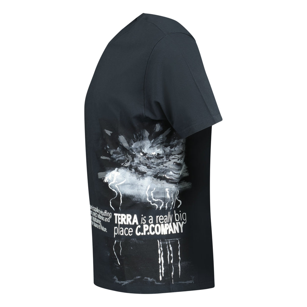 CP Company Brand Side Print T-Shirt Black - Boinclo ltd - Outlet Sale Under Retail