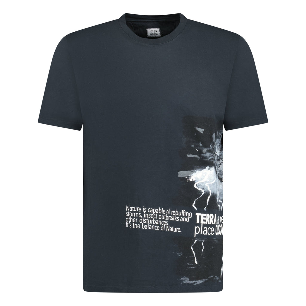 CP Company Brand Side Print T-Shirt Black - Boinclo ltd - Outlet Sale Under Retail
