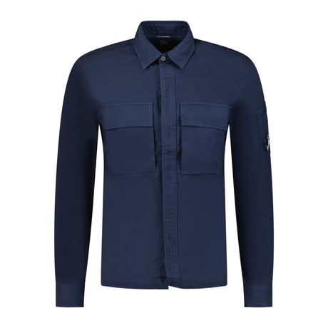 CP Company 'Broken Batavia' Zip Overshirt Navy - Boinclo ltd - Outlet Sale Under Retail