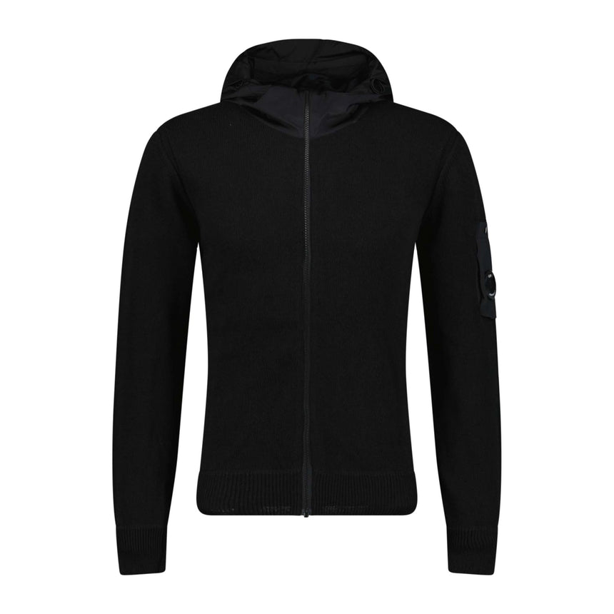 CP Company Chrome Hooded Knit Jacket Black - Boinclo ltd - Outlet Sale Under Retail