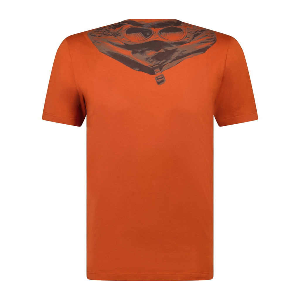 CP Company Goggle Print Crew T-Shirt Burnt Orange - Boinclo ltd - Outlet Sale Under Retail