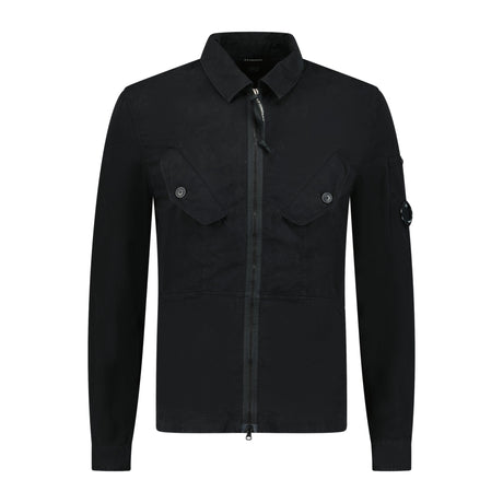 CP Company Lens Button Pocket Overshirt Black - Boinclo ltd - Outlet Sale Under Retail