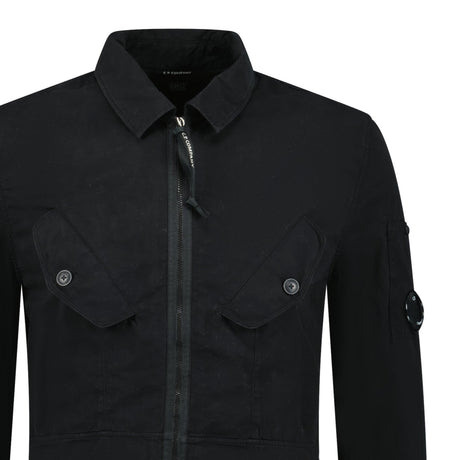 CP Company Lens Button Pocket Overshirt Black - Boinclo ltd - Outlet Sale Under Retail