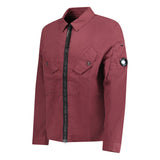 CP Company Lens Button Pocket Overshirt Maroon - Boinclo ltd - Outlet Sale Under Retail