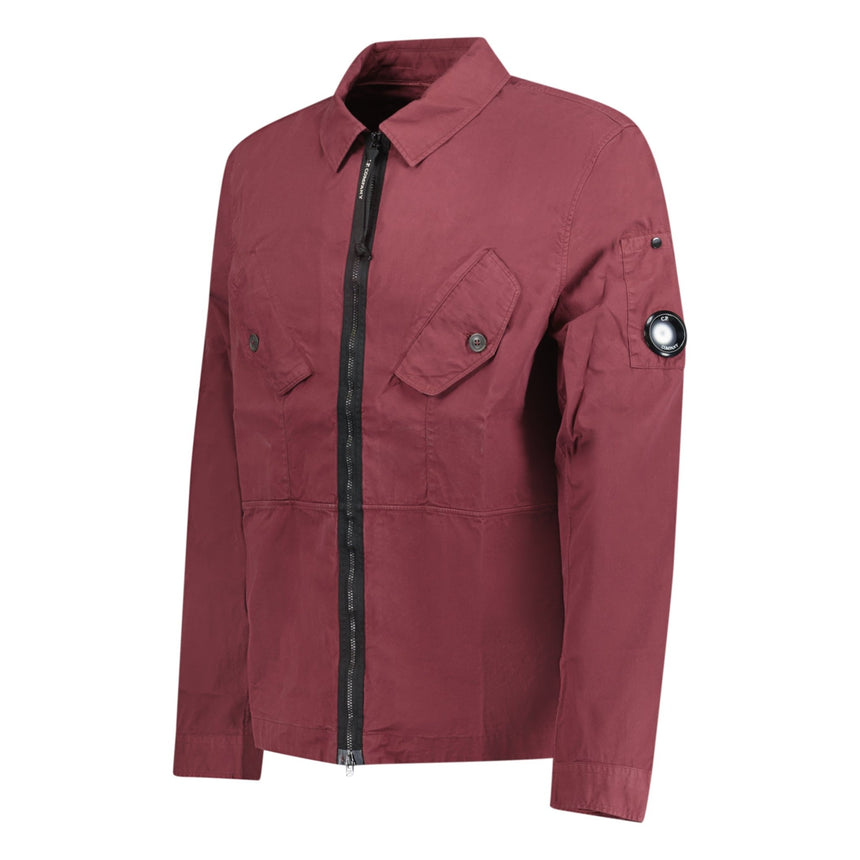 CP Company Lens Button Pocket Overshirt Maroon - Boinclo ltd - Outlet Sale Under Retail