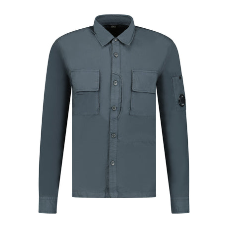 CP Company 'Popeline' Cotton Overshirt Dark Grey - Boinclo ltd - Outlet Sale Under Retail