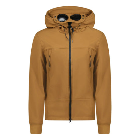 CP Company Softshell Goggle Hood Jacket Brown - Boinclo ltd - Outlet Sale Under Retail