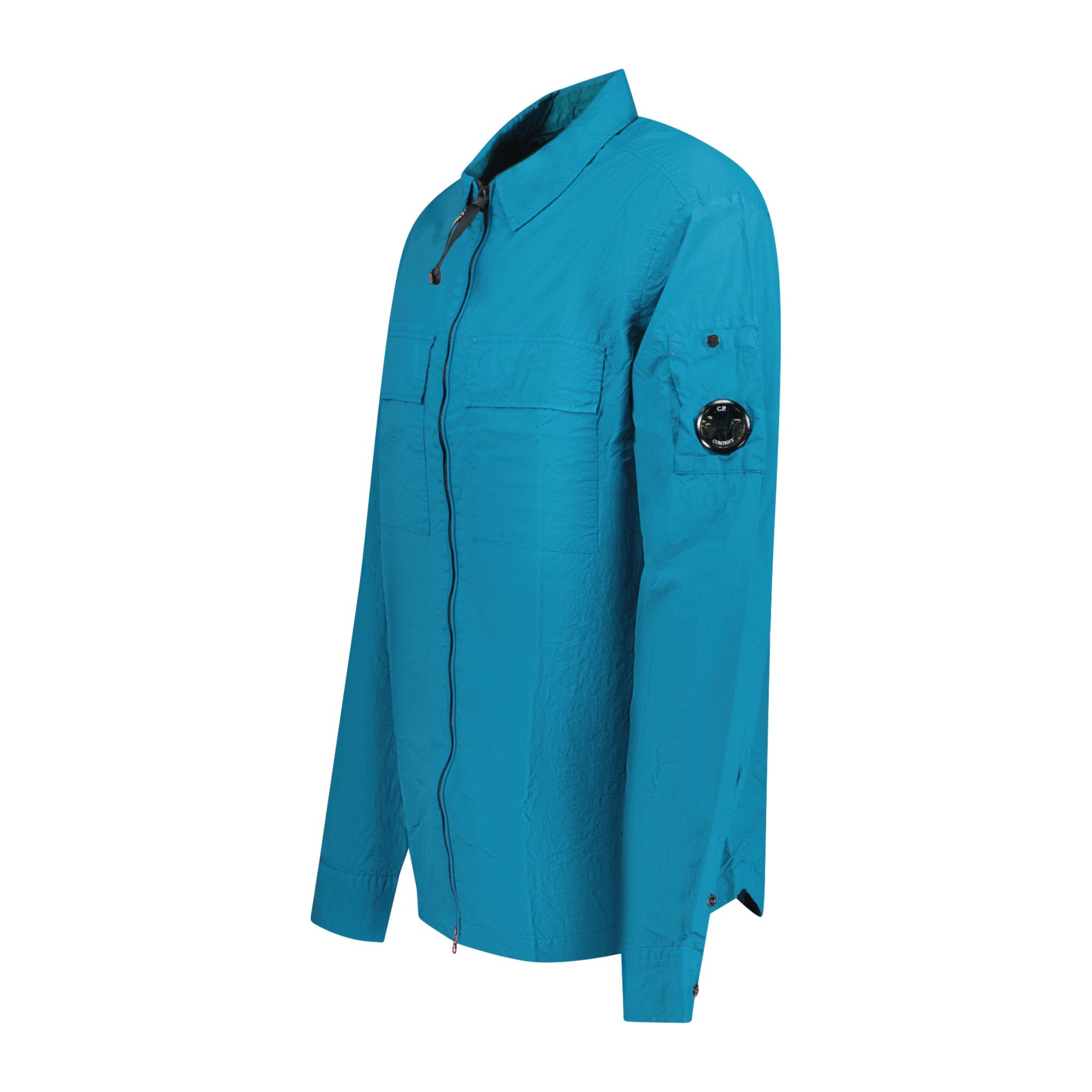 CP Company 'Taylon L' Chrome Lens Overshirt Jacket Teal - Outlet