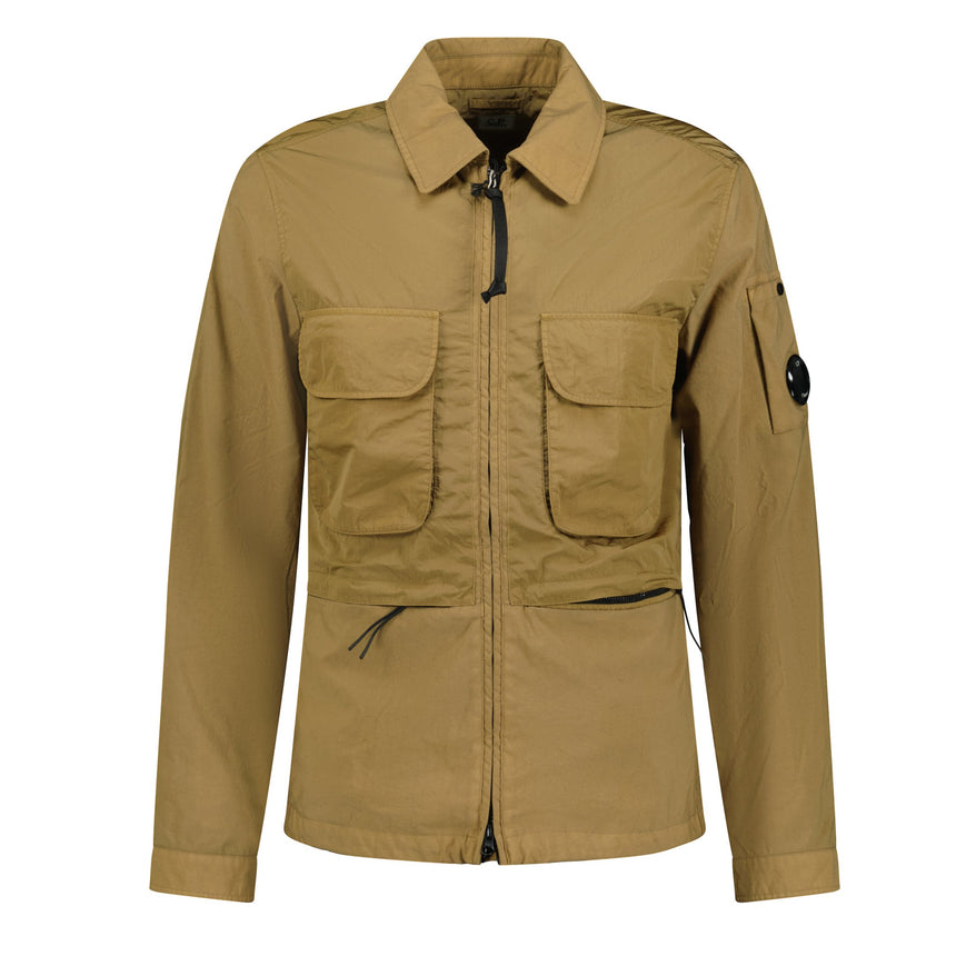 CP Company 'Taylon P' Chrome Lens Overshirt Jacket Brown - Boinclo ltd - Outlet Sale Under Retail