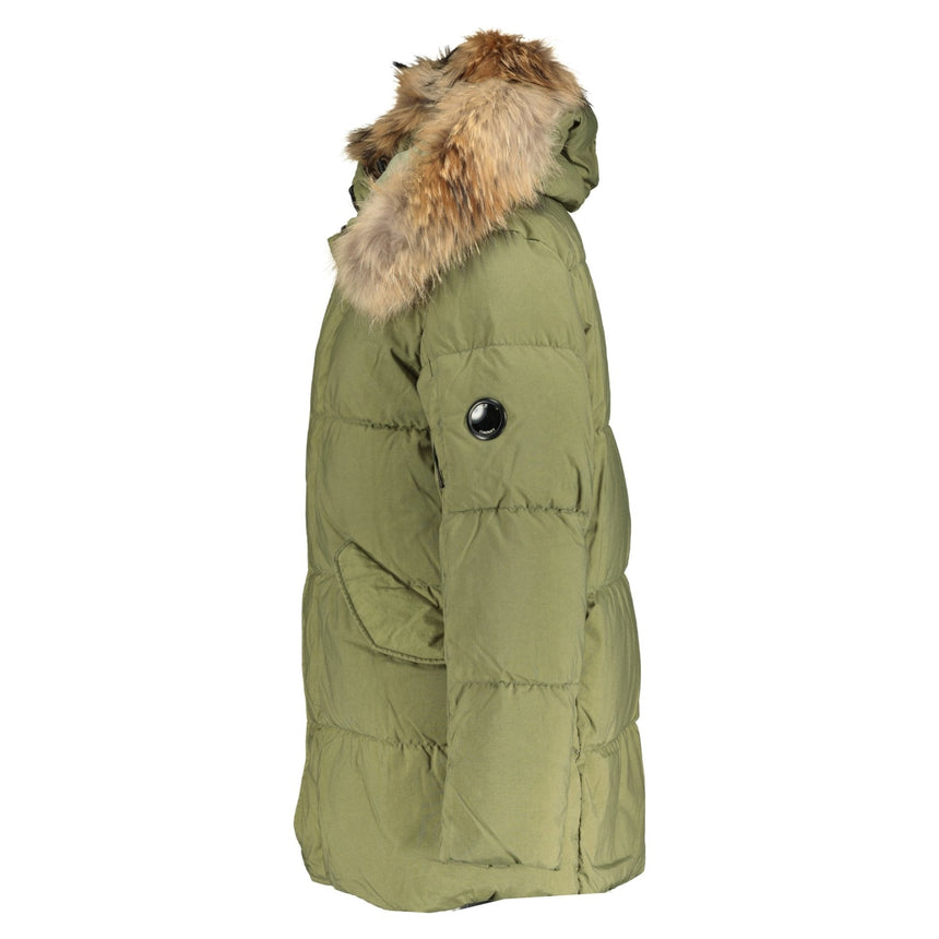 CP Company Taylon P Lens Down Fur Parka Jacket Olive - Boinclo ltd - Outlet Sale Under Retail