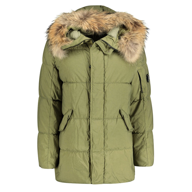 CP Company Taylon P Lens Down Fur Parka Jacket Olive - Boinclo ltd - Outlet Sale Under Retail