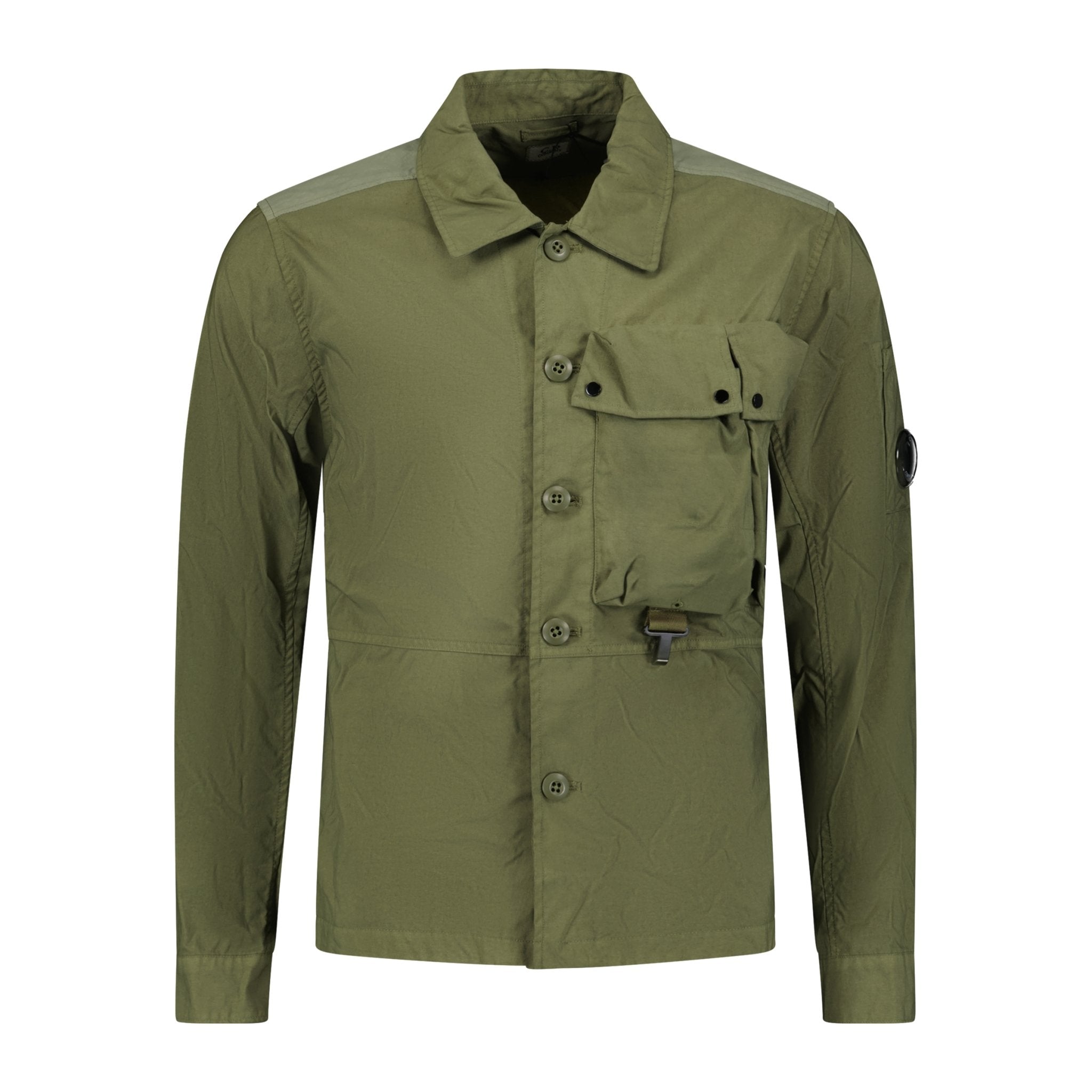 CP Company 'Taylon P' Lens Overshirt Jacket Green