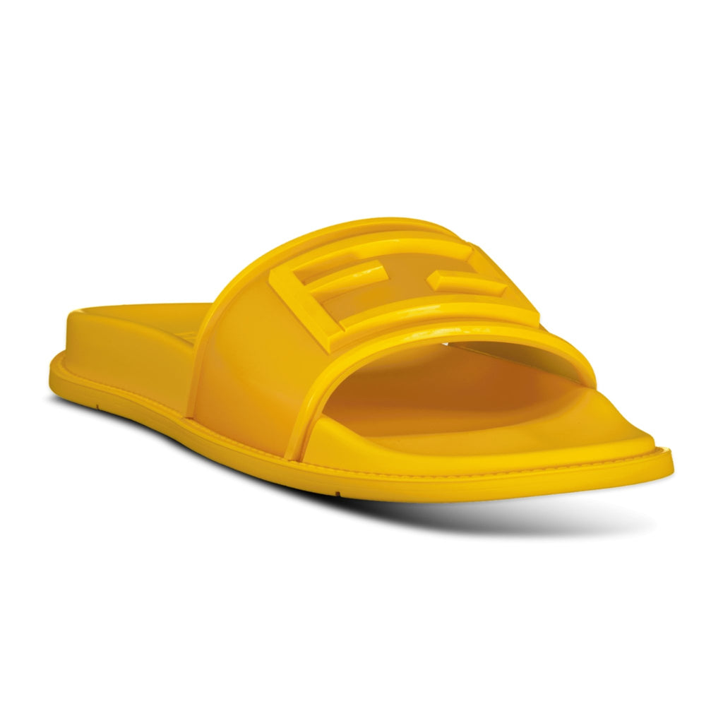 Fendi FF Logo Slides Yellow - Boinclo ltd - Outlet Sale Under Retail