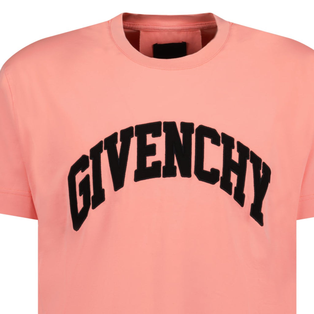 Givenchy Logo Embroidery Logo T-Shirt Coral Pink - Boinclo ltd - Outlet Sale Under Retail