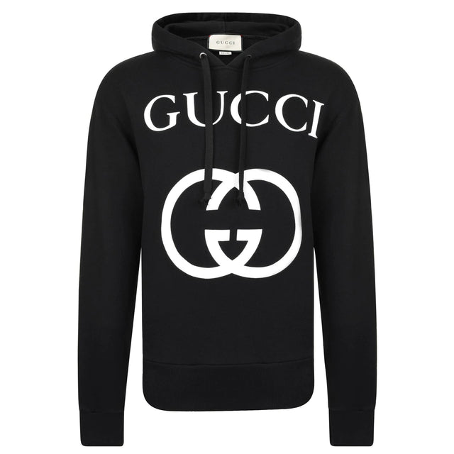Gucci Logo Hoodie Sweatshirt Black Outlet Sale Always Under