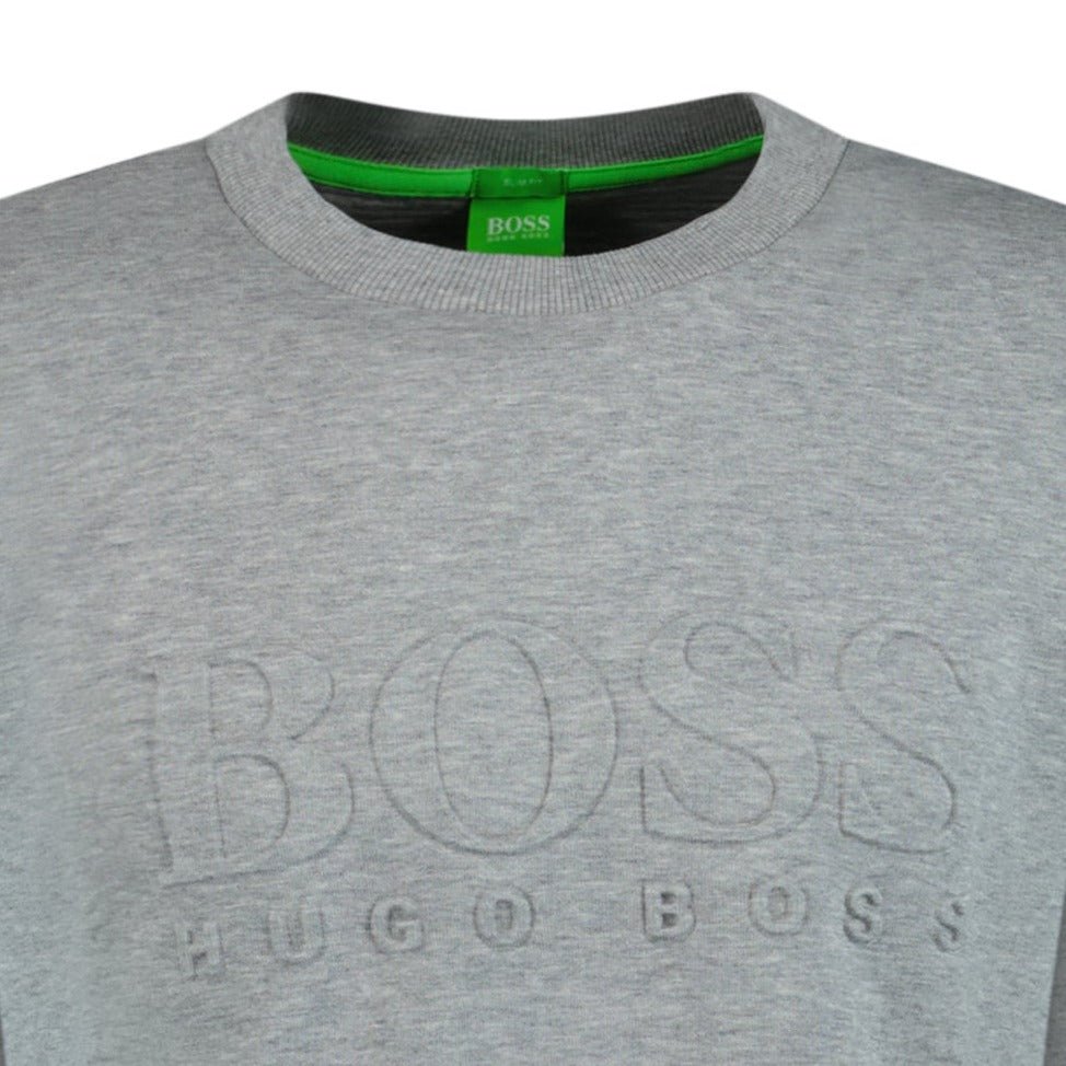 Hugo Boss Embossed Logo Sweatshirt Grey - Boinclo ltd - Outlet Sale Under Retail