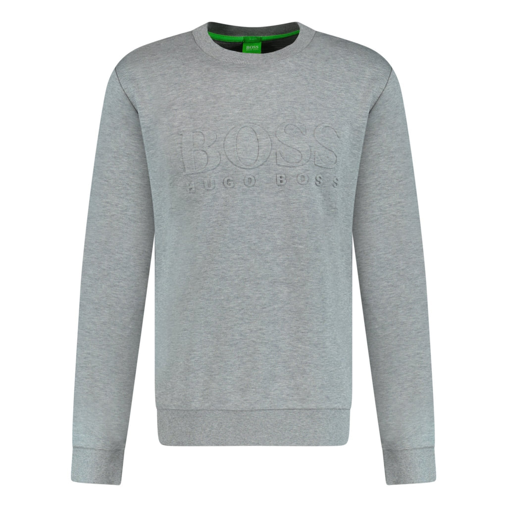Hugo Boss Embossed Logo Sweatshirt Grey - Boinclo ltd - Outlet Sale Under Retail