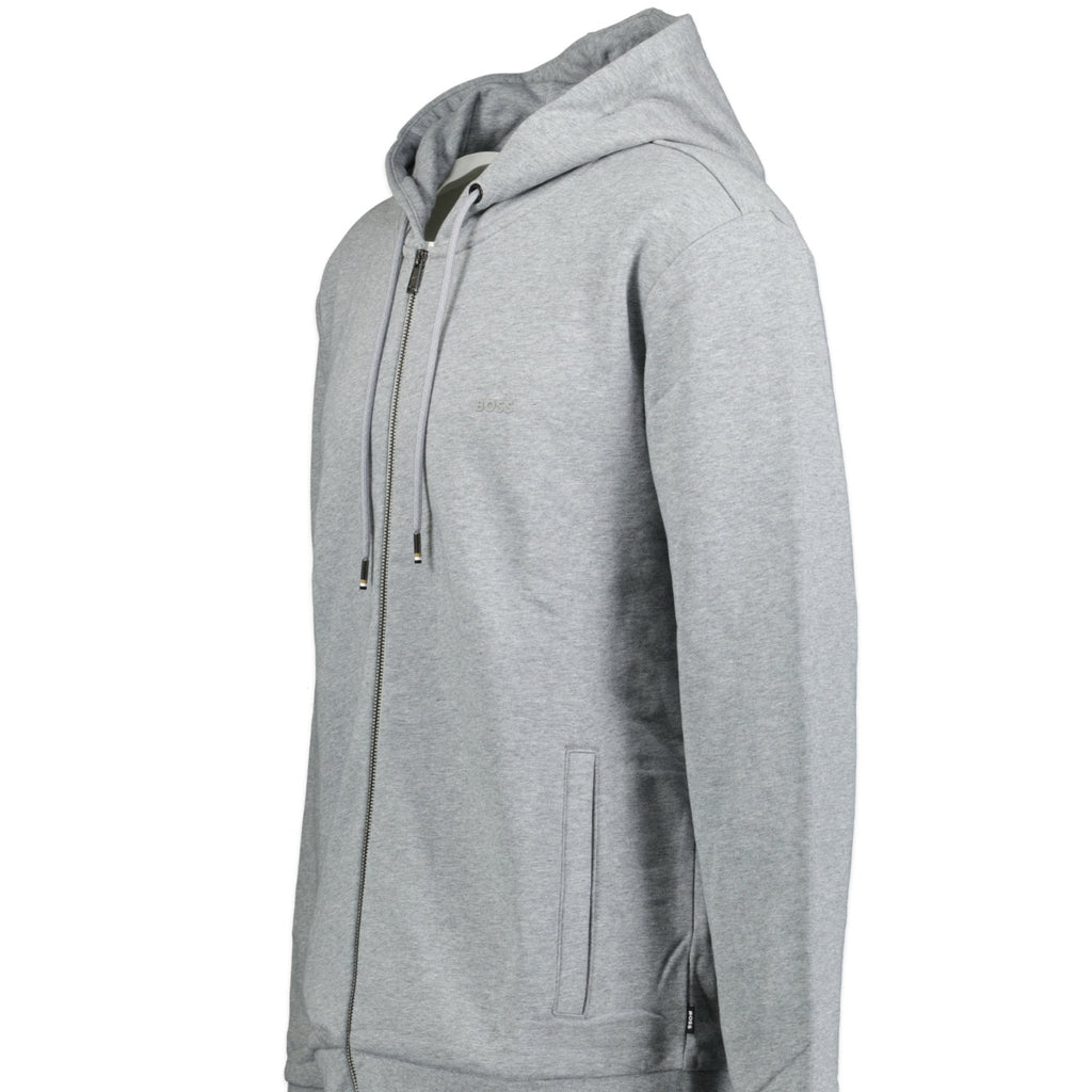 Hugo Boss Zip Up Sweatshirt Grey - Boinclo ltd - Outlet Sale Under Retail