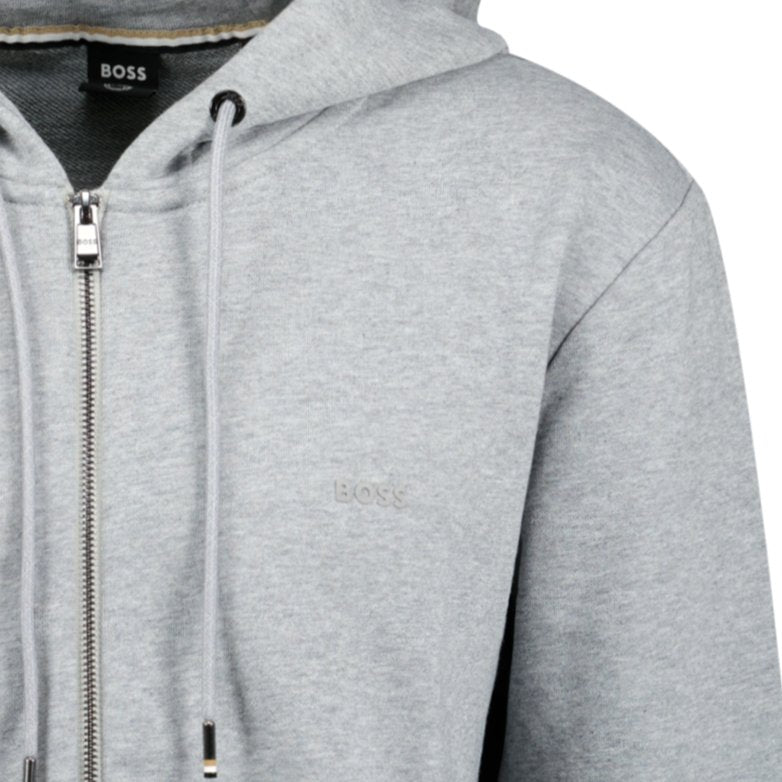 Hugo Boss Zip Up Sweatshirt Grey - Boinclo ltd - Outlet Sale Under Retail